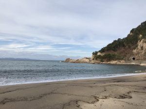 秋田からの帰り道　冬の日本海経由