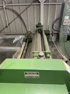 （中古）長谷川ウッドテック（長谷川鉄工）　糊付け機　グルースプレッダ　HGM-35W　有効幅1000㎜